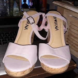 Women's Light Purple Cork Wedges